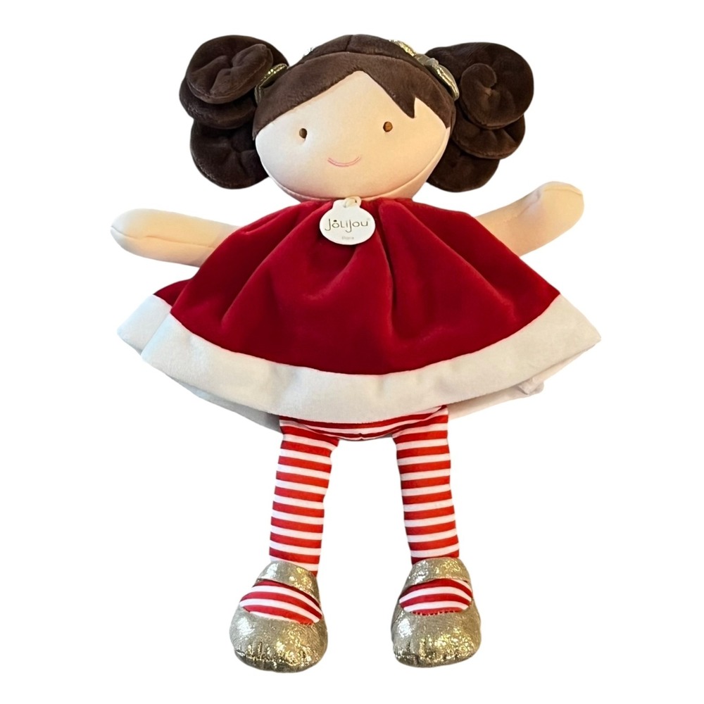 Jolijou Paris Demoiselles 12" Plush‎ Doll Pretty Christmas Santa Red